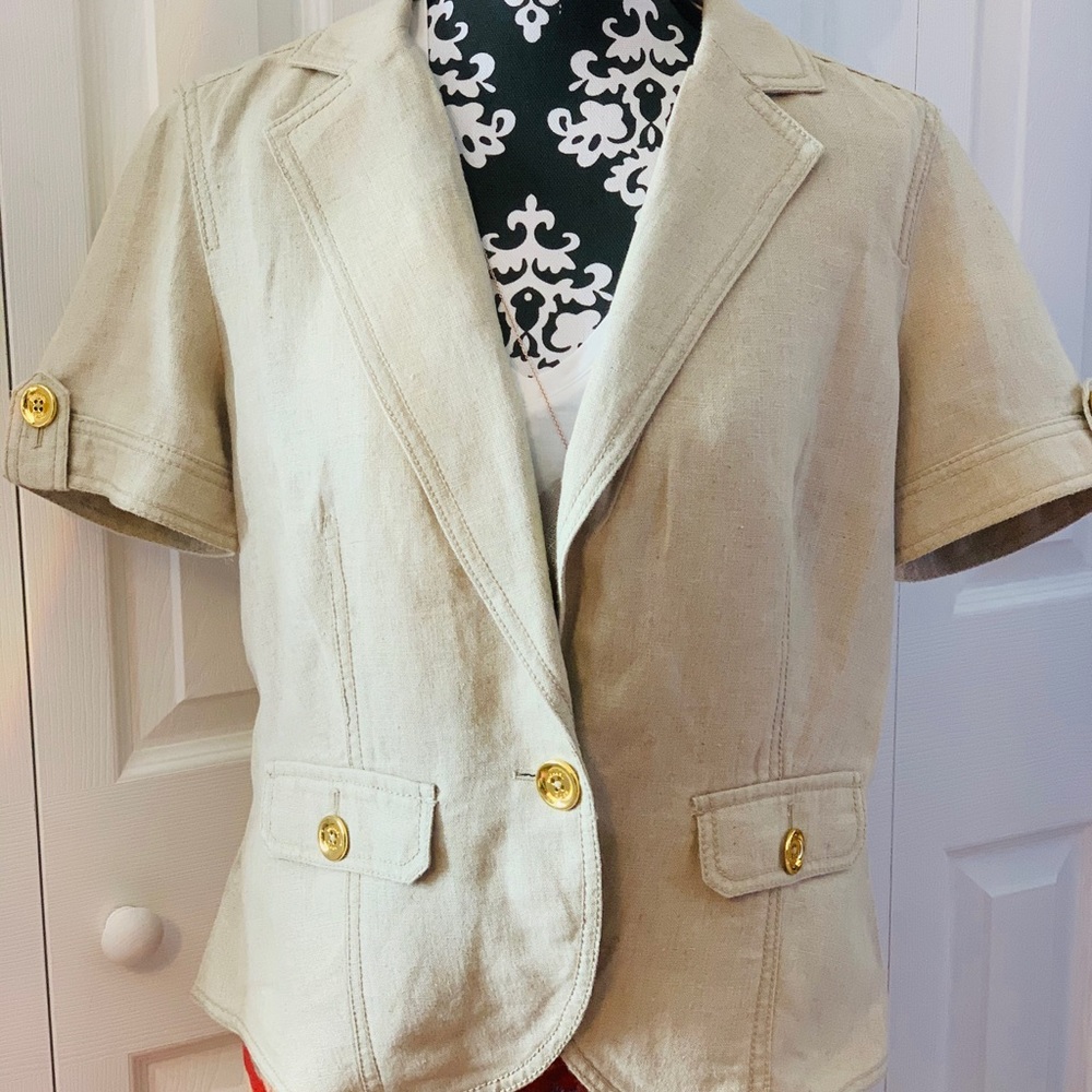 4/30 Michael Michael Kors Linen Jacket Size Large